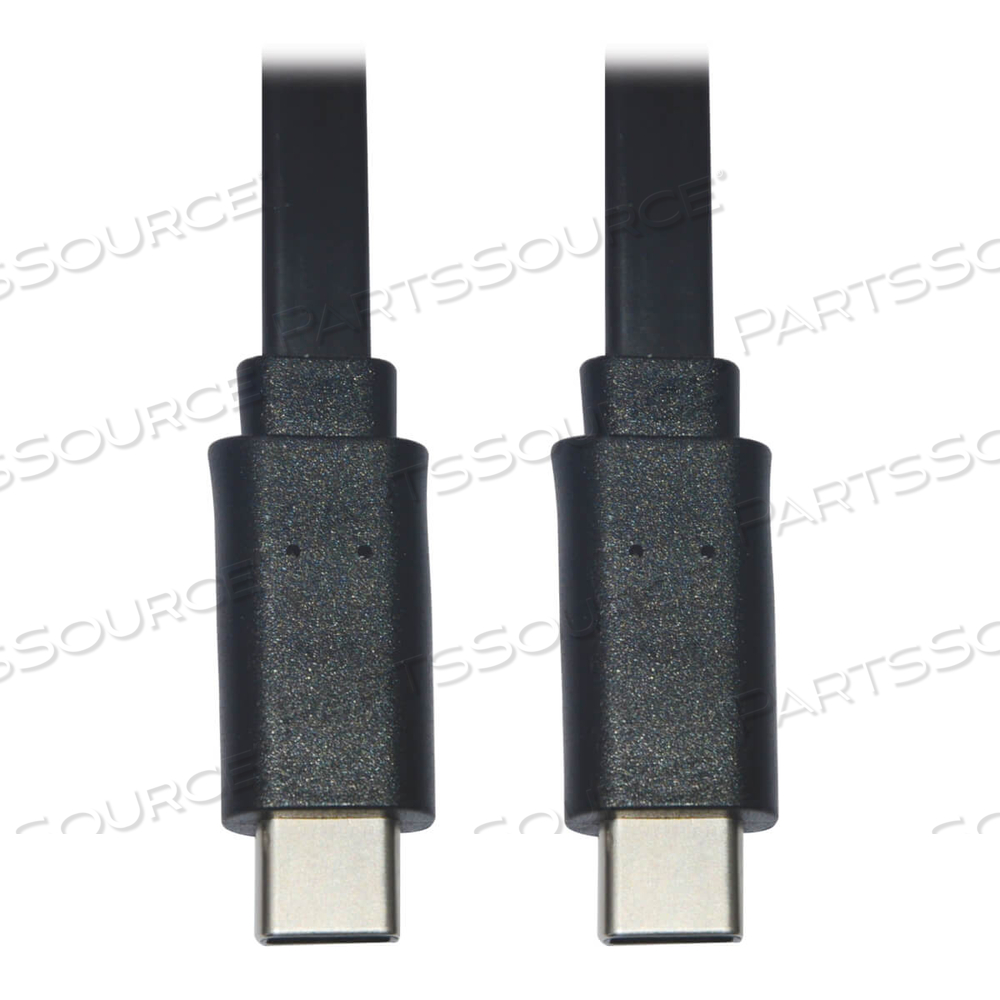 USB C TO USB C CABLE FLAT USB 2.0 M/M THUNDERBOLT 3 BLACK 6FT by Tripp Lite