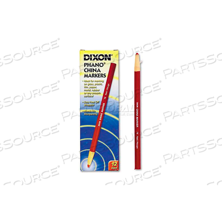 CHINA MARKER, RED, DOZEN by Dixon Ticonderoga
