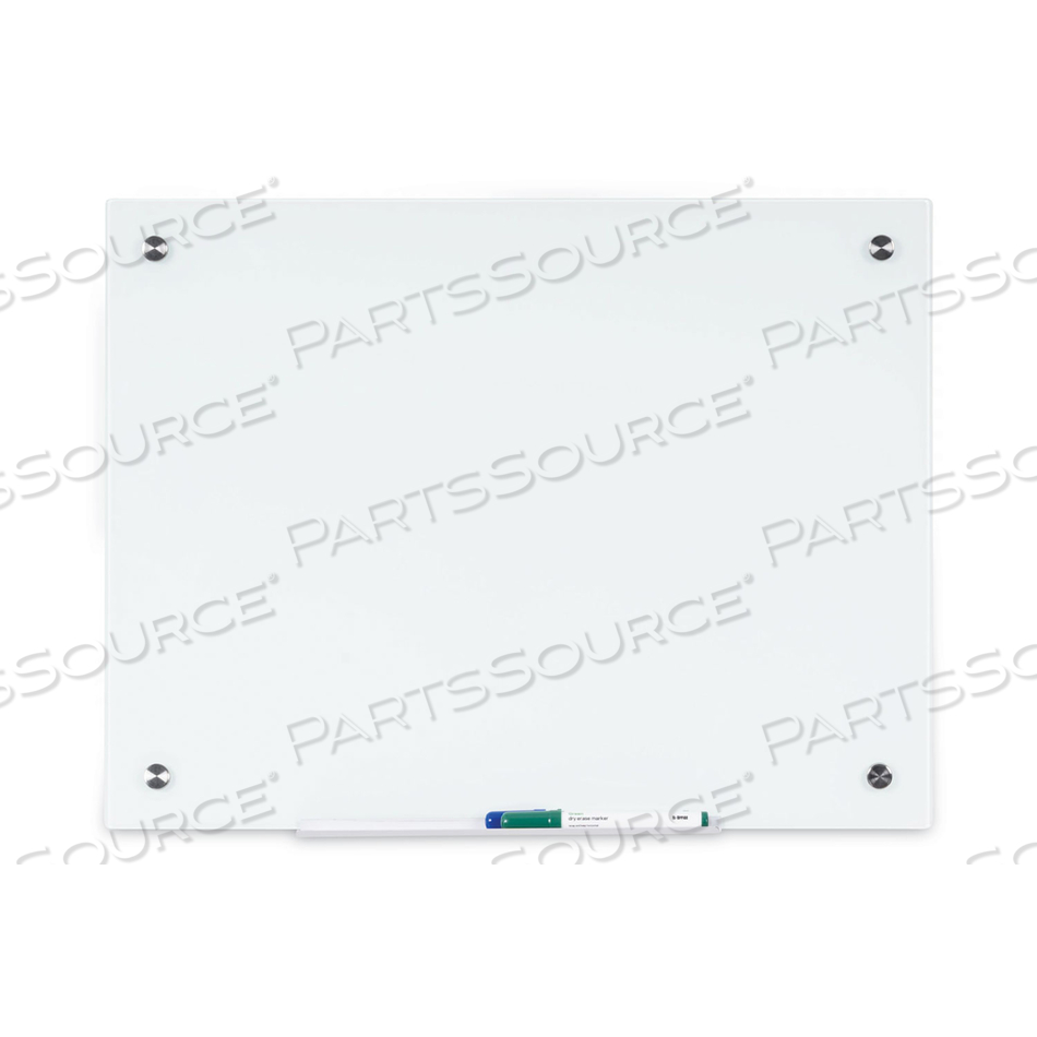 MAGNETIC GLASS DRY ERASE BOARD, 98 X 52 X 2, OPAQUE WHITE 