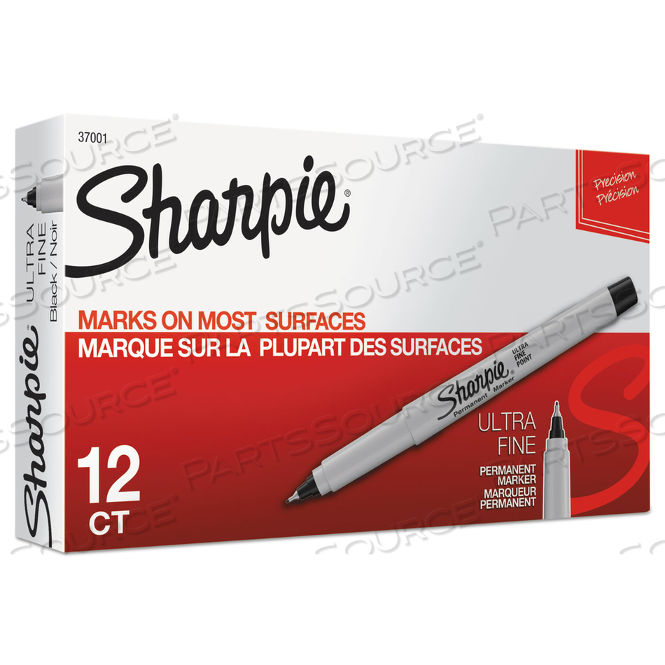 ULTRA FINE TIP PERMANENT MARKER, ULTRA-FINE NEEDLE TIP, BLACK by Sharpie