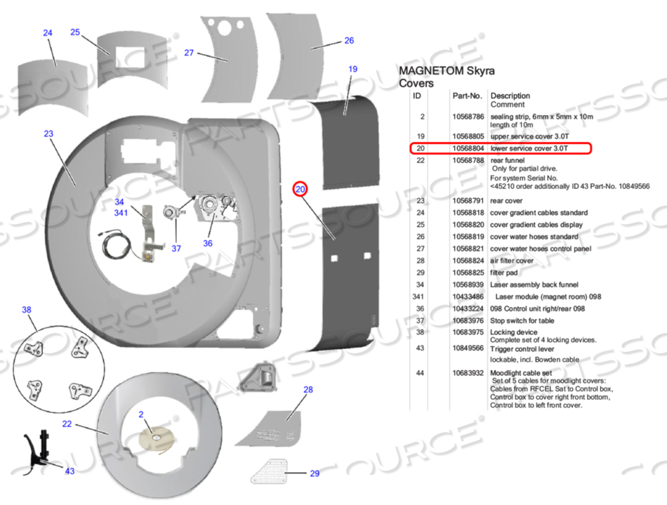 LOWER SERVICE COVER 3.0T by Siemens Medical Solutions