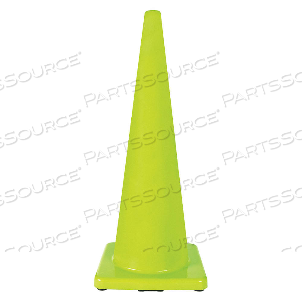 TRAFFIC CONE, NOT APPROVED FOR ROADWAY USE, NON-REFLECTIVE, 36 IN CONE HT, LIME, NON-REFLECTIVE, PVC by Approved Vendor TRAFFIC CONE, NOT APPROVED FOR ROADWAY USE, NON-REFLECTIVE, 36 IN CONE HT, LIME, NON-REFLECTIVE, PVC by Approved Vendor