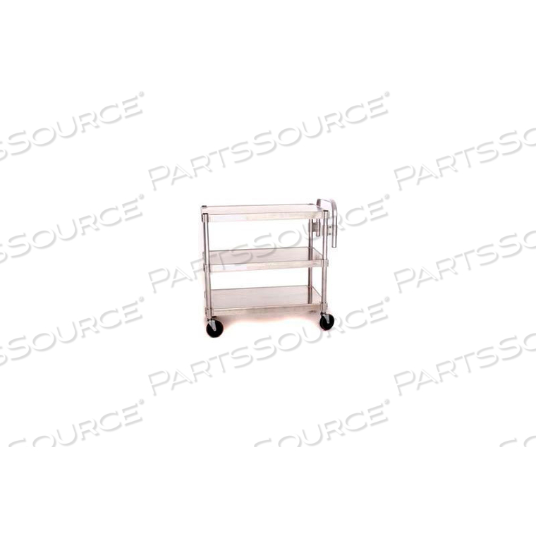 UTILITY CART, 3-SHELF, 24"W X 36"H X 36"D, ALUMINUM 