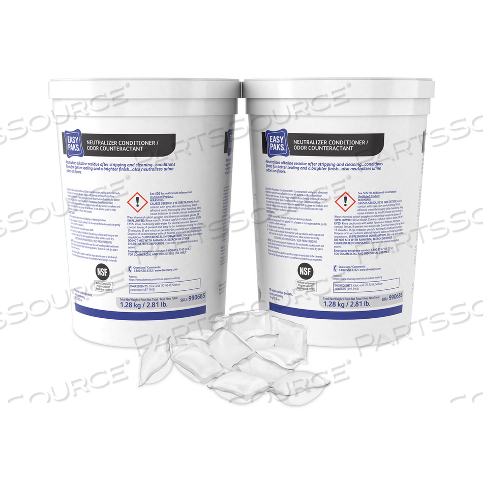 NEUTRALIZER CONDITIONER/ODOR COUNTERACTANT, 0.5 OZ PACKET, 90/TUB by Easy Paks