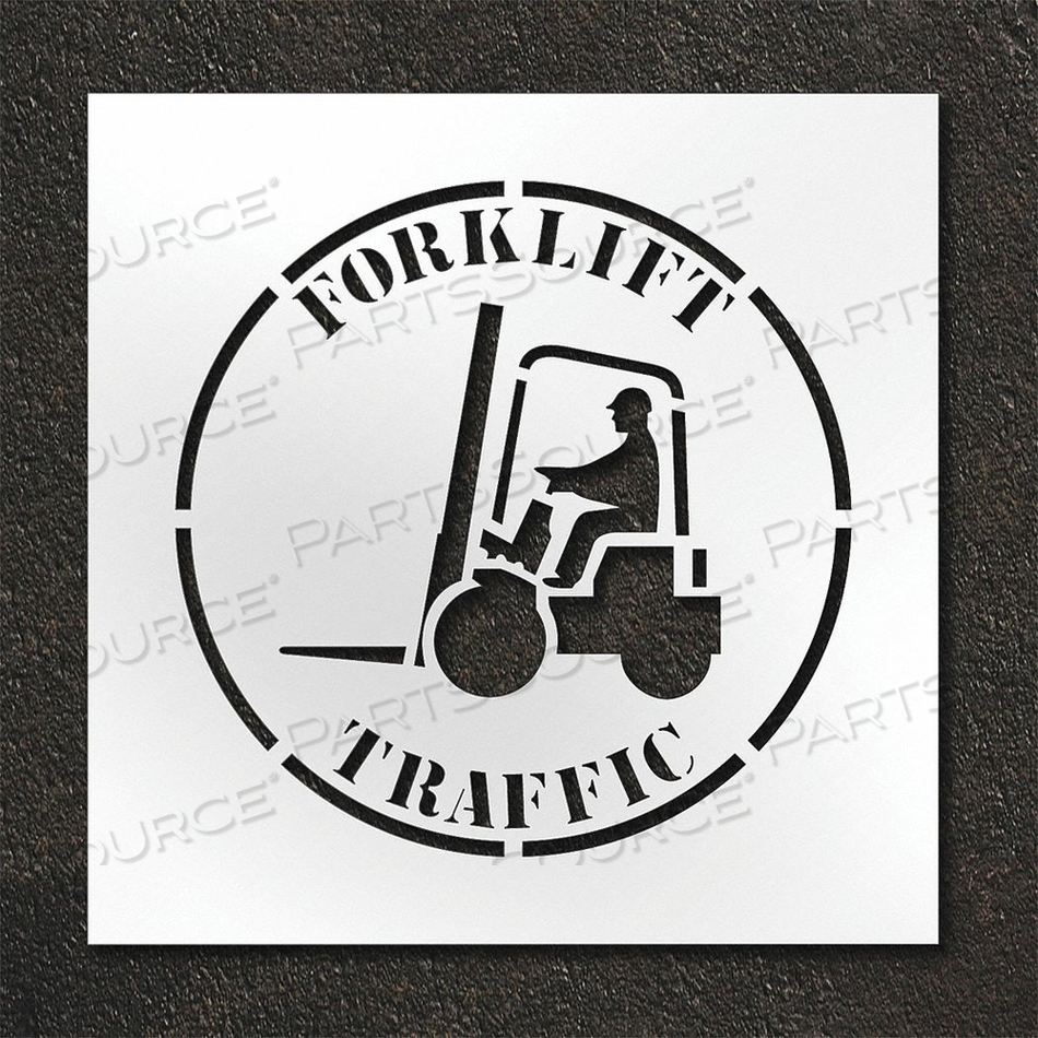 PAVEMENT STENCIL FORKLIFT TRAFFIC by RAE Products & Chemicals Corp. PAVEMENT STENCIL FORKLIFT TRAFFIC by RAE Products & Chemicals Corp.