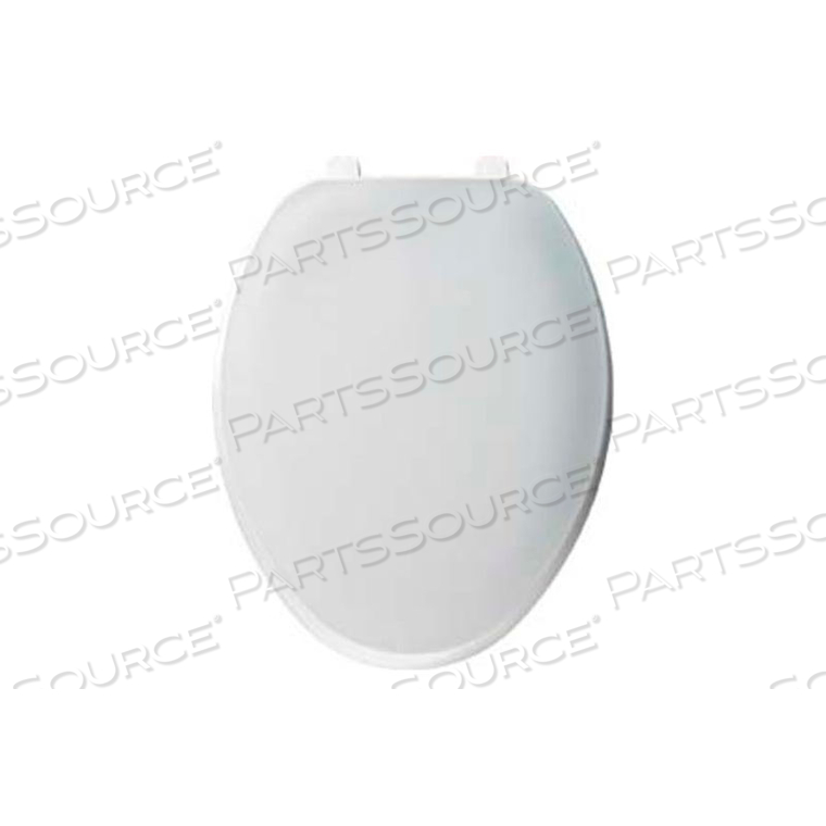 BASIC PLASTIC SEAT ROUND STYLE, W/COVER WHITE 