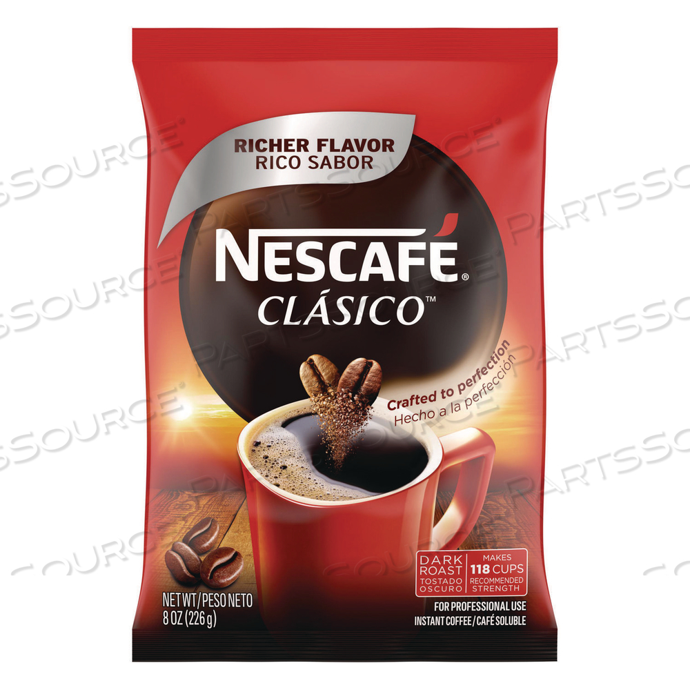 CLASICO DARK ROAST INSTANT COFFEE, 8 OZ POUCH by Nescafe CLASICO DARK ROAST INSTANT COFFEE, 8 OZ POUCH by Nescafe