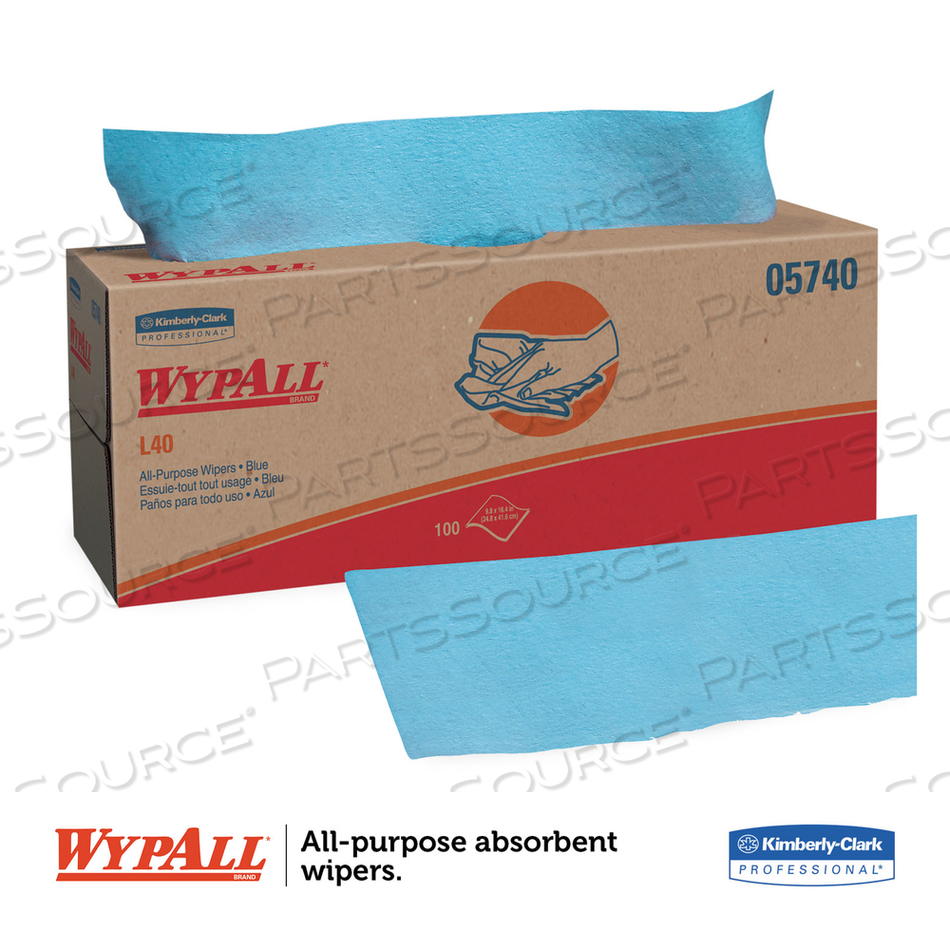 DRY WIPE 9-3/4 X 16-1/2 BLUE by WypAll DRY WIPE 9-3/4 X 16-1/2 BLUE by WypAll