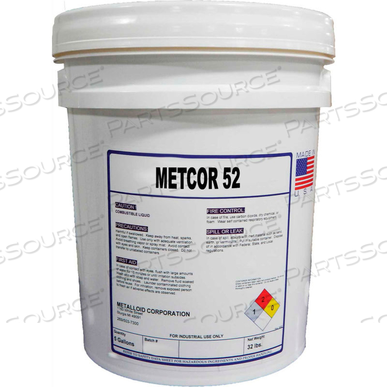 METCOR 52 CORROSION INHIBITOR - 5 GALLON PAIL by Metalloid