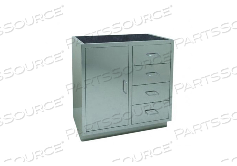 BASE CABINET 35"W X 35 3/4"H X 22"D W/(4) DRAWERS ON RIGHT W/(1) DOOR ON LEFT W/COUNTERTOP W/SINK ON LEFT by Blickman BASE CABINET 35"W X 35 3/4"H X 22"D W/(4) DRAWERS ON RIGHT W/(1) DOOR ON LEFT W/COUNTERTOP W/SINK ON LEFT by Blickman