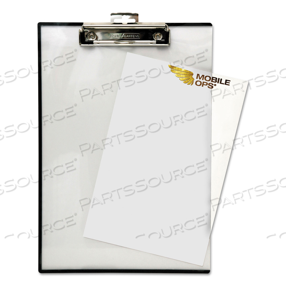 QUICK REFERENCE CLIPBOARD, 0.5" CLIP CAPACITY, HOLDS 8.5 X 11 SHEETS, CLEAR by Mobile OPS QUICK REFERENCE CLIPBOARD, 0.5" CLIP CAPACITY, HOLDS 8.5 X 11 SHEETS, CLEAR by Mobile OPS