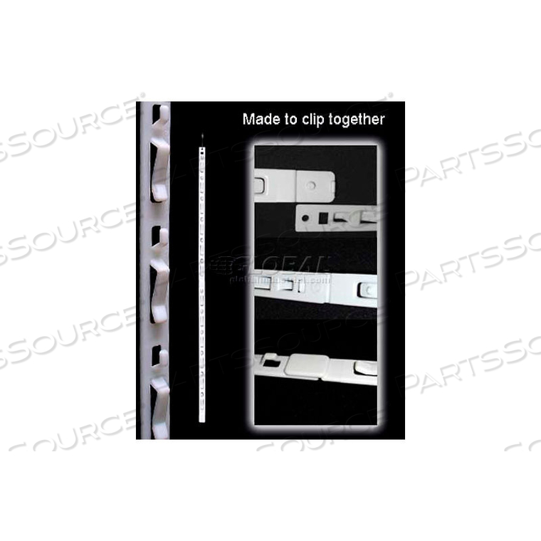 12 STATION, NO TAPE, NO HEADER, 32-1/2"L, WHITE by Clip Strip Corp.