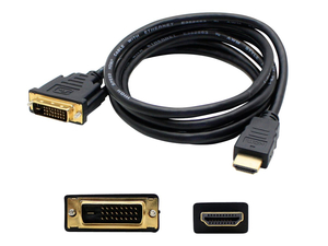 ADDON, ADAPTER CABLE, HDMI MALE TO DVI-D MALE, 12 FT, BLACK by ADDON