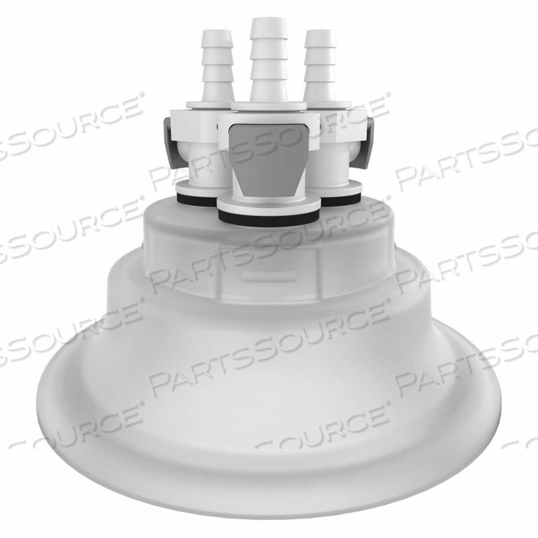 QUICK CONNECT ADAPTER FOR CARBOY CAP, THREE 1/4" HOSE BARBS 