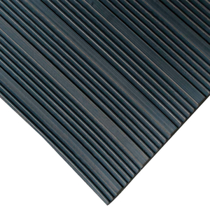 COMPOSITE RIB CORRUGATED RUBBER RUNNER 1/8" THICK 4' X 6' BLACK by Rubber - Cal, Inc