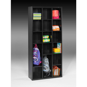 CUBBY CABINET - WELDED 34-1/2"W X 13-1/2"D X 78"H BLACK by Tennsco Corp.