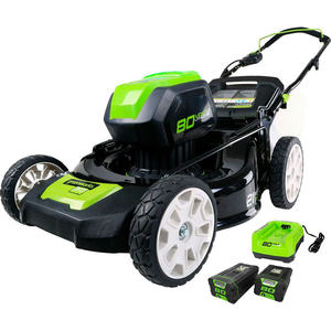 GLM801601 80V PRO SERIES 21" LAWN MOWER KIT W/(2) 5.0AH BATTERIES & CHARGER by Greenworks Pro