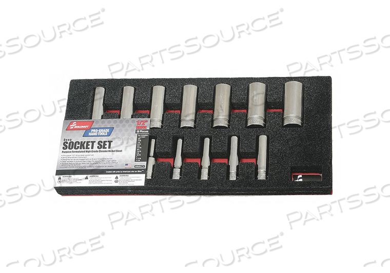 SOCKET SET SAE 1/2 IN DR 13 PC by Ability One