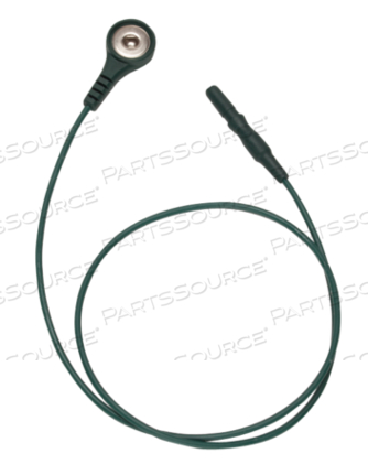 TRULINK ECG LEADWIRES, INDIVIDUAL COLOR, DIN UNSHIELDED, SNAP, GREEN, 61CM/24IN, AAMI, 3/PK 