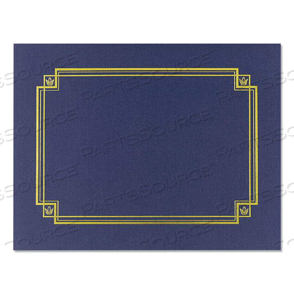 PREMIUM TEXTURED CERTIFICATE HOLDER, 12.65 X 9.75, NAVY, 3/PACK 