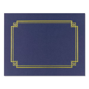 PREMIUM TEXTURED CERTIFICATE HOLDER, 12.65 X 9.75, NAVY, 3/PACK by Great Papers