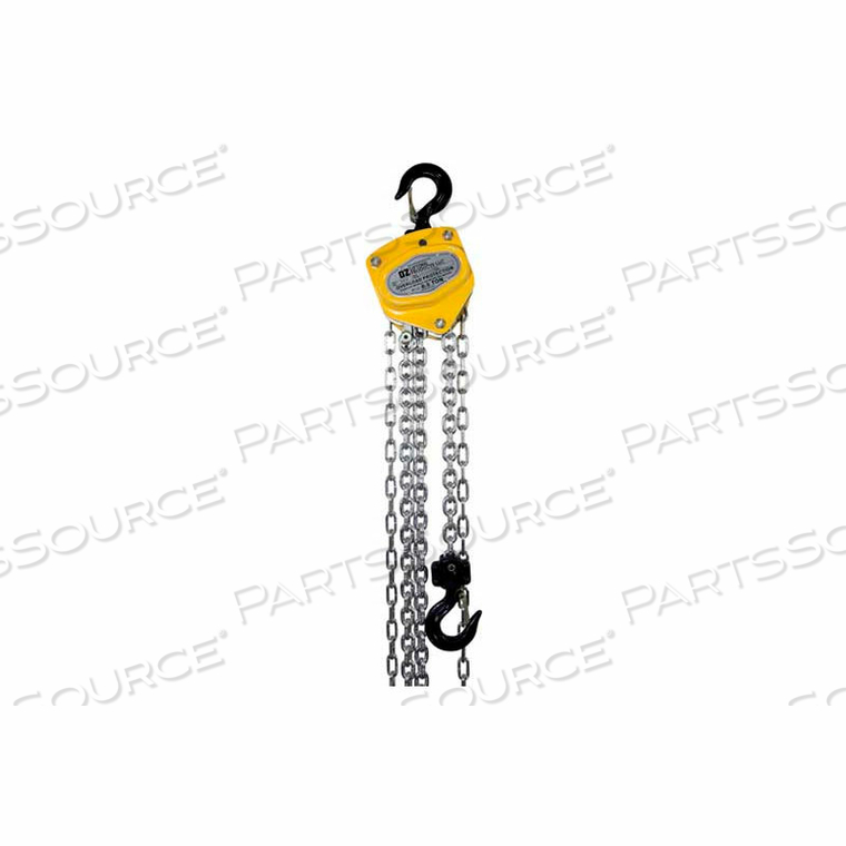 MANUAL CHAIN HOIST W/ STD. OVERLOAD PROTECTION 1/2 TON CAP. 20' LIFT by Oz Lifting Products MANUAL CHAIN HOIST W/ STD. OVERLOAD PROTECTION 1/2 TON CAP. 20' LIFT by Oz Lifting Products