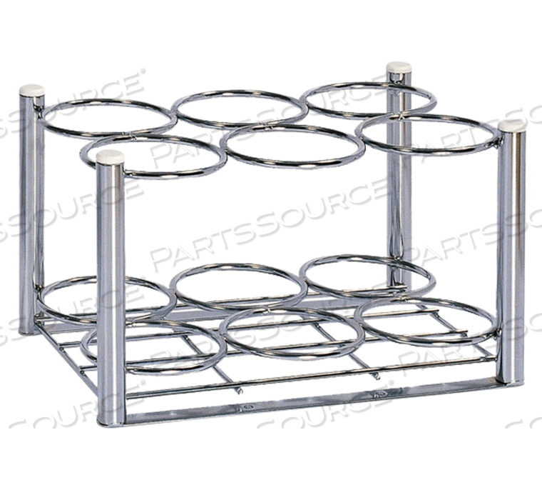 6 E CYLINDER RACK, CHROME PLATED, BOLT DOWN FEET..SHIPPING WEIGHT 13LBS  (18X12X5)..BOX SIZE 17" X 12" X 5" by WT Farley Inc