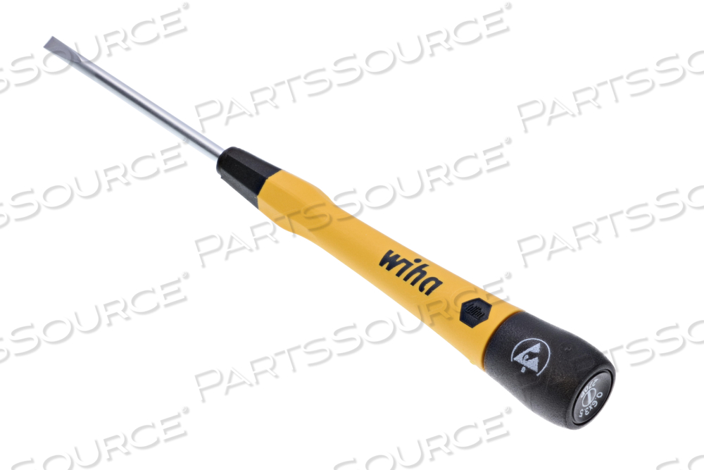 ESD SAFE PICOFINISH PRECISION SCREWDRIVER - SLOTTED 3.5MM X 60MM by Wiha Tools ESD SAFE PICOFINISH PRECISION SCREWDRIVER - SLOTTED 3.5MM X 60MM by Wiha Tools