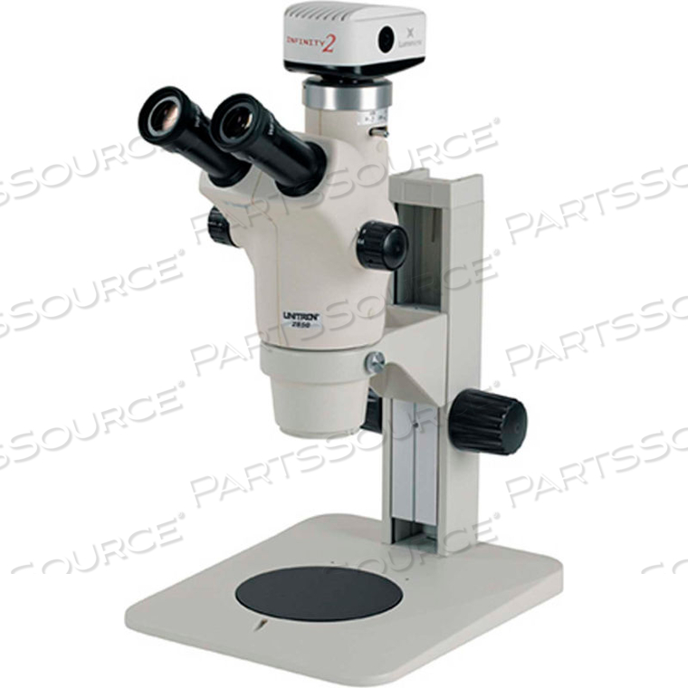 Z650HR TRINOCULAR ZOOM STEREO MICROSCOPE WITH C-MOUNT ON PLAIN FOCUSING STAND 