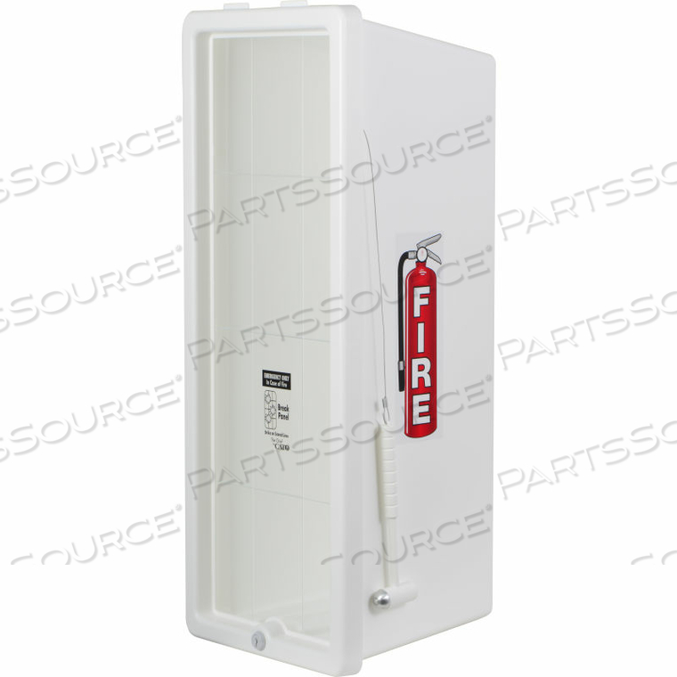 CHIEF PLASTIC FIRE EXTINGUISHER CABINET, FITS 5 LBS. EXTINGUISHER, WHITE by Cato CHIEF PLASTIC FIRE EXTINGUISHER CABINET, FITS 5 LBS. EXTINGUISHER, WHITE by Cato