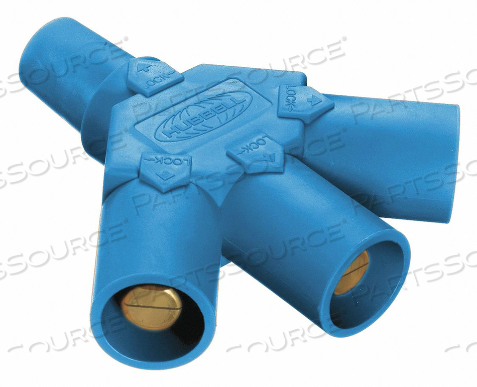 TRIPLE CONNECTOR 600VAC/250VDC BLU TAPER by Hubbell Power Systems TRIPLE CONNECTOR 600VAC/250VDC BLU TAPER by Hubbell Power Systems