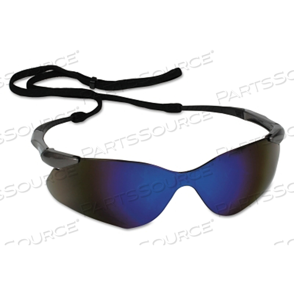 V30 NEMESIS VL SAFETY GLASSES, BLUE MIRROR, POLYCARBONATE LENS, ANTI-FOG, GUNMETAL NO BROW FRAME, NYLON by KleenGuard