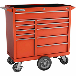 CHAMPION FMPRO 41"W X 20-1/4"D X 43-1/8"H 11 DRAWER RED ROLLER CABINET by Independent Design Inc