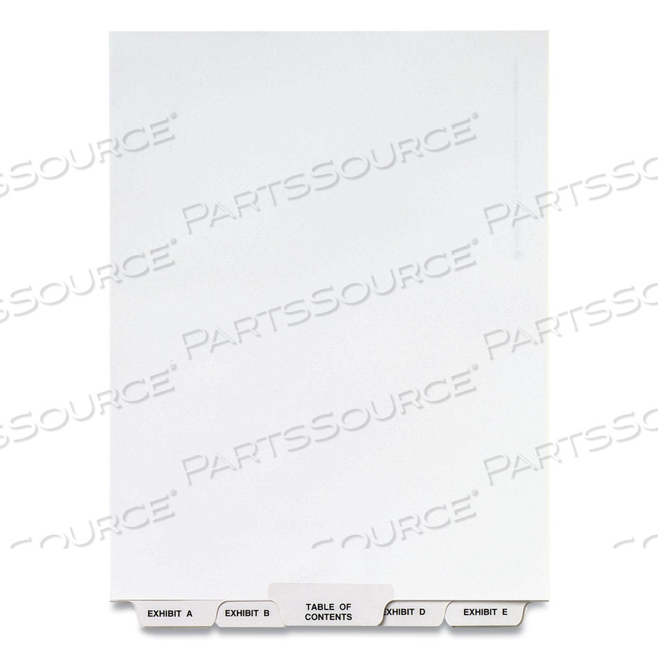 PREPRINTED LEGAL EXHIBIT BOTTOM TAB INDEX DIVIDERS, AVERY STYLE, 27-TAB, EXHIBIT A TO EXHIBIT Z, 11 X 8.5, WHITE, 1 SET by Avery