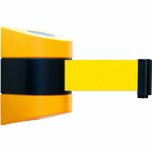 TENSABARRIER SAFETY CROWD CONTROL YELLOW 15' MAGNETIC WALL MOUNT WITH YELLOW BELT by Tensabarrier