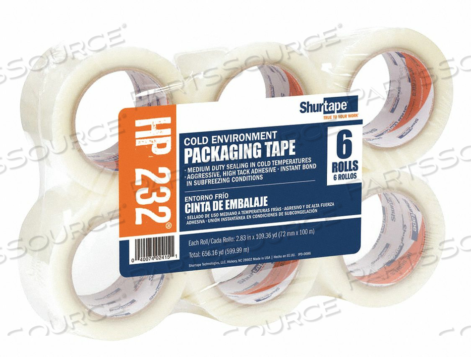 PACKAGING TAPE 100M L X 72MM W CLEAR PK6 