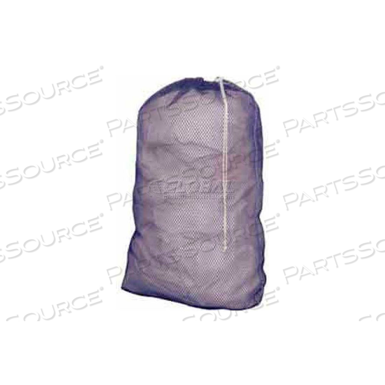 LAUNDRY BAG, 18" X 30", BLUE, HEAVY DUTY MESH DRAWCORD AND LOCK CLOSURE, 72/PACK 