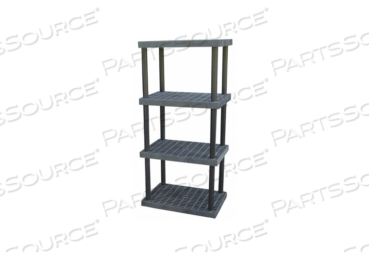 PLASTIC SHELVING OPEN 75 H 4 SHELF by SPC Industrial PLASTIC SHELVING OPEN 75 H 4 SHELF by SPC Industrial