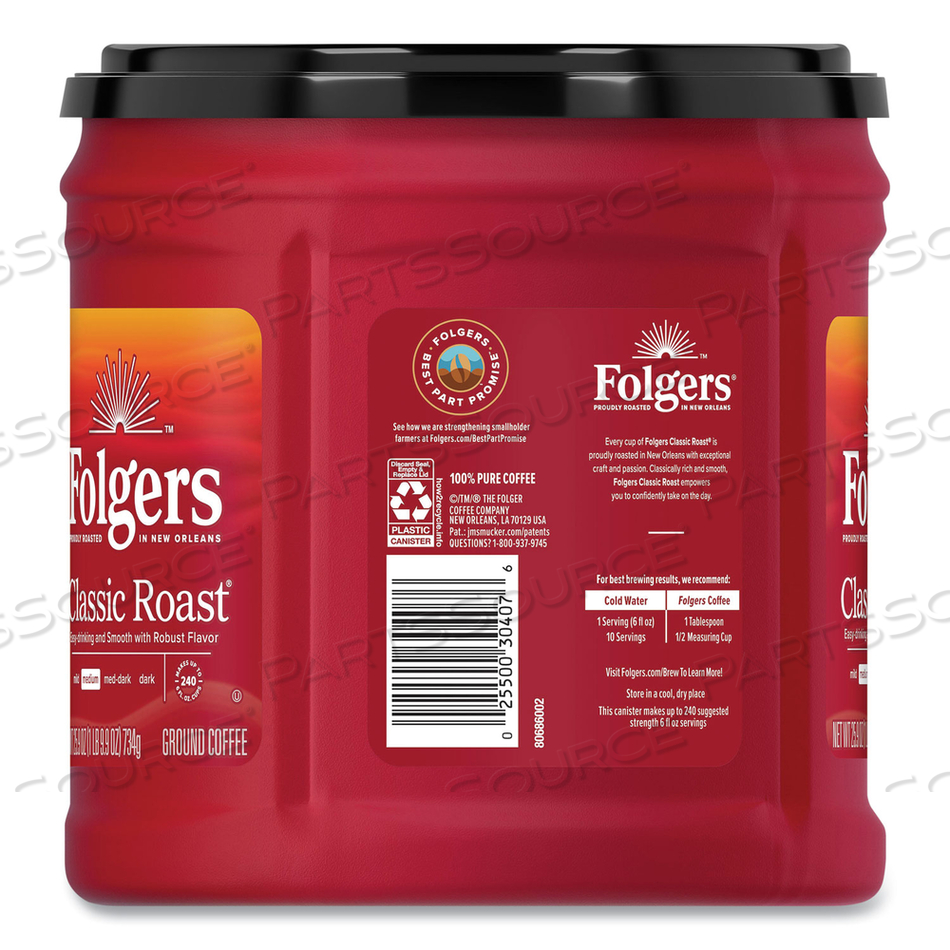 COFFEE, CLASSIC ROAST, GROUND, 25.9 OZ CANISTER by Folgers