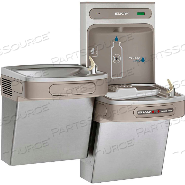 EZH2O HANDS FREE BI-LEVEL STAINLESS STEEL REFRIGERATED WATER BOTTLE FILLING STATION by Elkay EZH2O HANDS FREE BI-LEVEL STAINLESS STEEL REFRIGERATED WATER BOTTLE FILLING STATION by Elkay