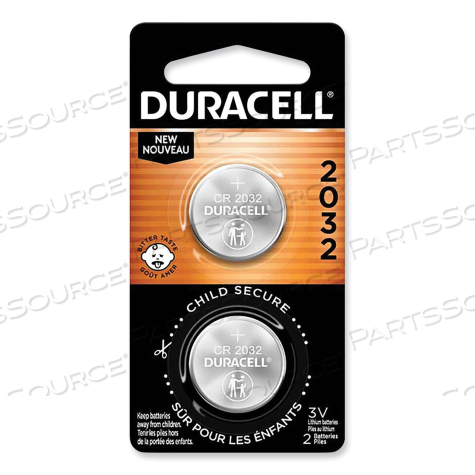 LITHIUM COIN BATTERIES WITH BITTERANT, 2032 by Duracell