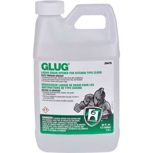GLUG DRAIN OPENER FOR KITCHEN TYPE CLOGS, 1/2 GALLON BOTTLE, 6 BOTTLES by Oatey
