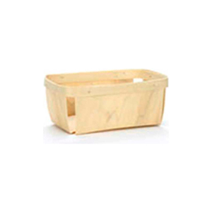 1 PINT RECTANGLE 5-1/2" X 3-1/2" WOOD BASKET 60 PC - NATURAL by Texas Basket Co.