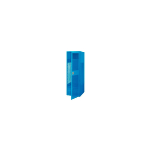 WELDED STEEL SECURITY GEAR LOCKER W/DOOR & FOOT LOCKER, 24"WX24"DX72"H, BLUE by Pucel Enterprises
