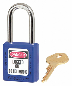 LOCKOUT PADLOCK KD BLUE 1-3/4 H PK6 by Master Lock LOCKOUT PADLOCK KD BLUE 1-3/4 H PK6 by Master Lock