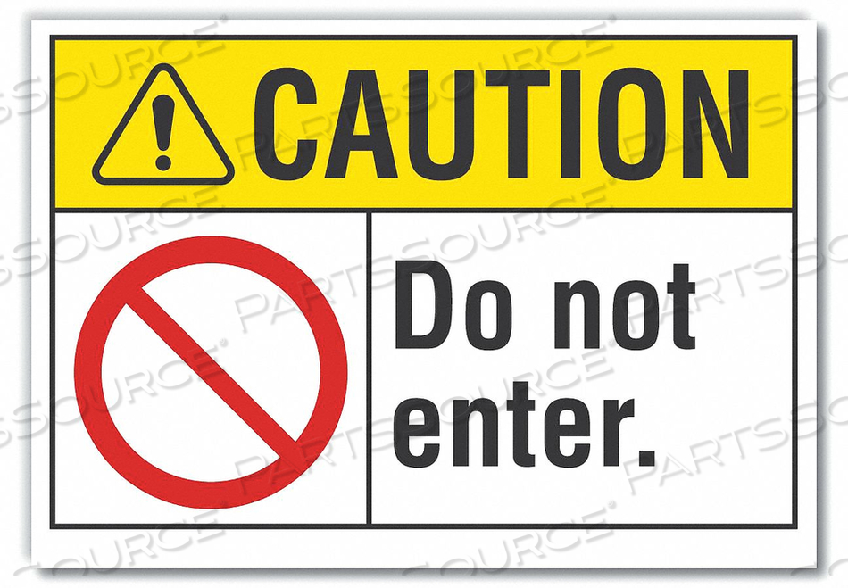 CAUTION SIGN DO NOT ENTER 5 X7 by Lyle Signs Inc. CAUTION SIGN DO NOT ENTER 5 X7 by Lyle Signs Inc.