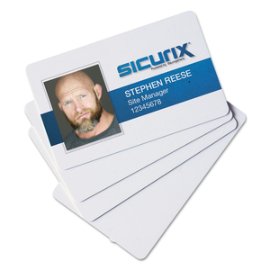 SICURIX BLANK ID CARD, 2 1/8 X 3 3/8, WHITE, 100/PACK by Sicurix