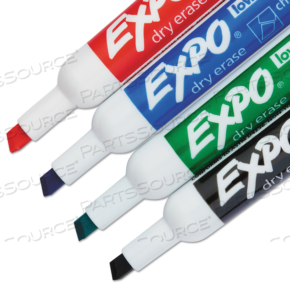 DRY ERASE MARKER SET CHISEL PK4 by Expo