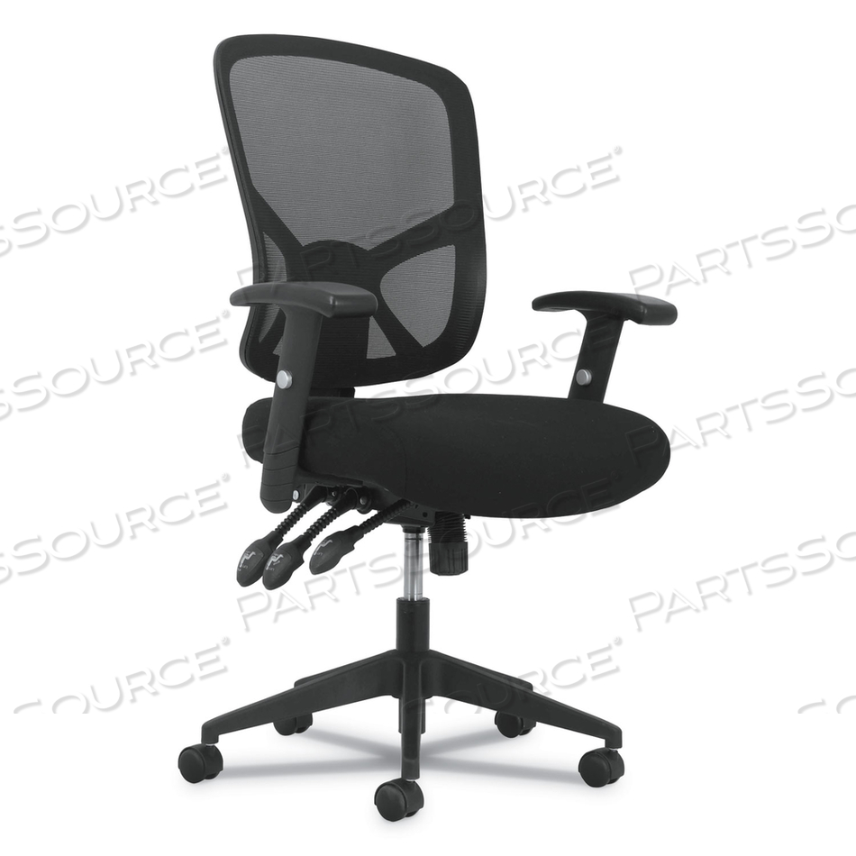 1-TWENTY-ONE HIGH-BACK TASK CHAIR, SUPPORTS UP TO 250 LB, 16" TO 19" SEAT HEIGHT, BLACK 