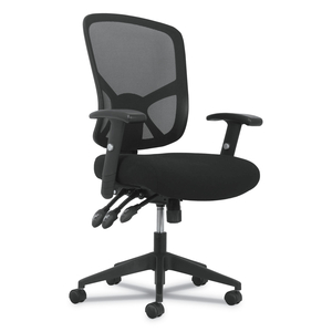 1-TWENTY-ONE HIGH-BACK TASK CHAIR, SUPPORTS UP TO 250 LB, 16" TO 19" SEAT HEIGHT, BLACK by Sadie